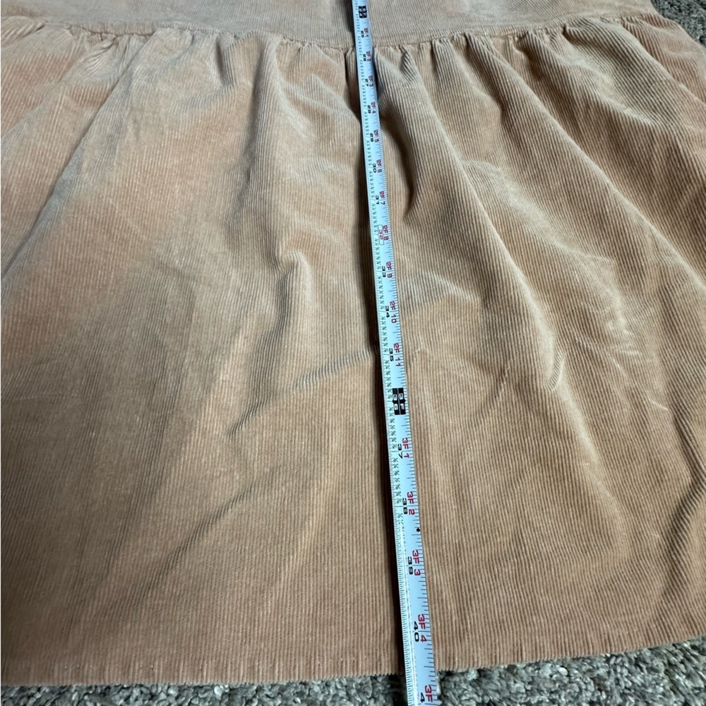 Everlane The Tiered Corduroy Midi Dress Small Tan pockets normcore cottagecore - Picture 13 of 14